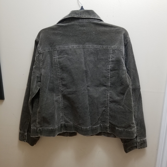 CHICO's, corduroy Jean jacket, khaki brownish color, ladies size 1, - Picture 3 of 5
